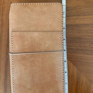 Hand stitched leather T travel notebook